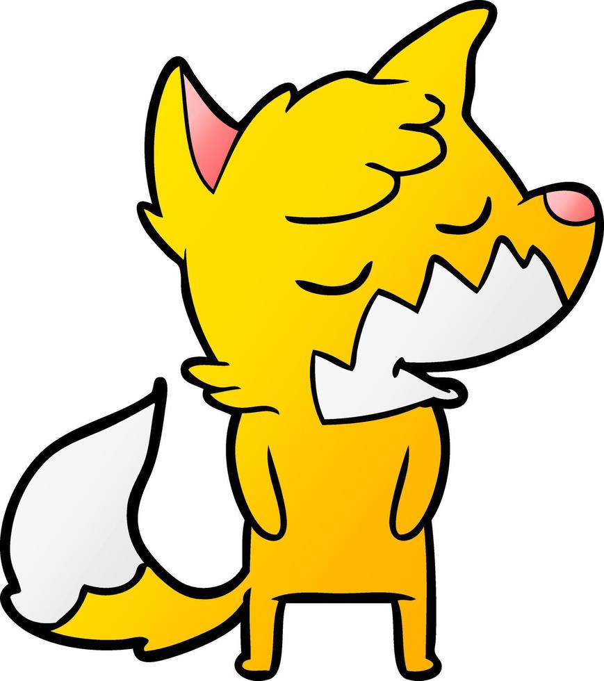 fox cartoon character vector