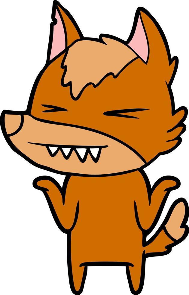 fox cartoon character vector