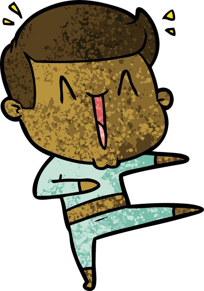 cartoon excited man vector