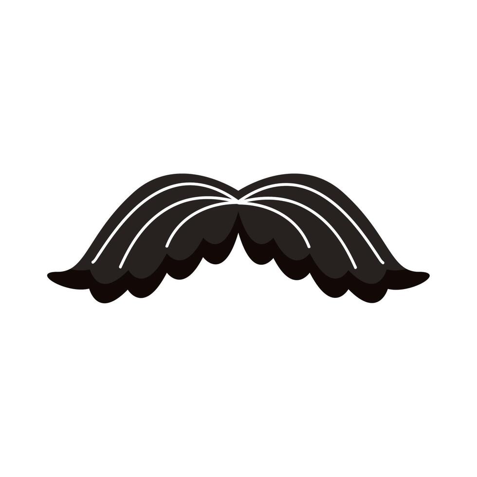 retro mustache style vector