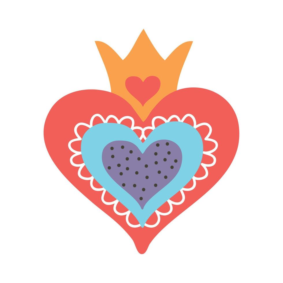 decorated heart illustration vector