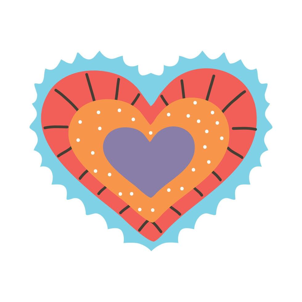 pretty decorated heart vector