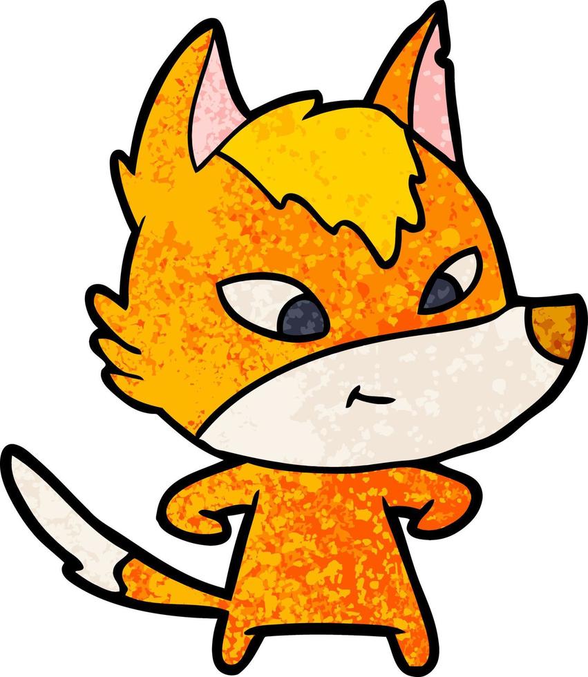 fox cartoon character vector