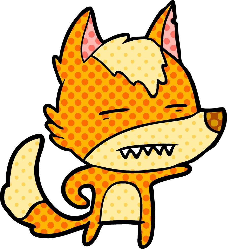 fox cartoon character vector