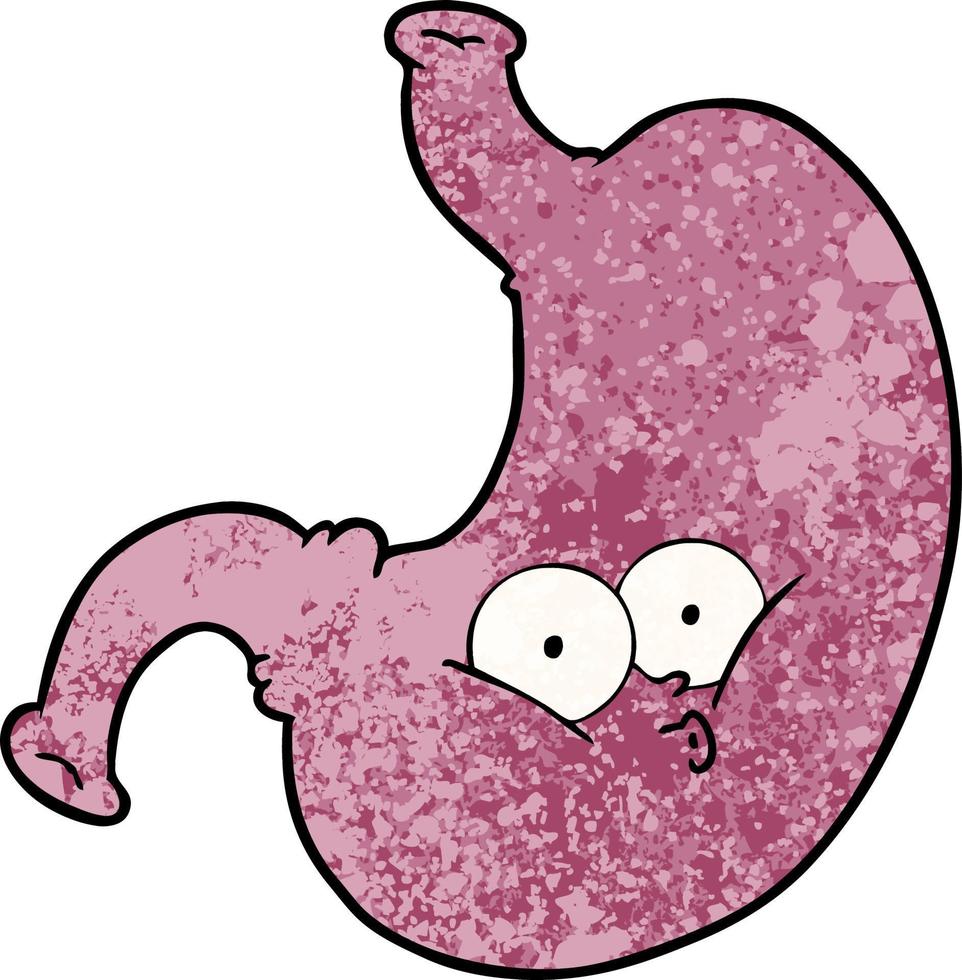 cartoon bloated stomach vector