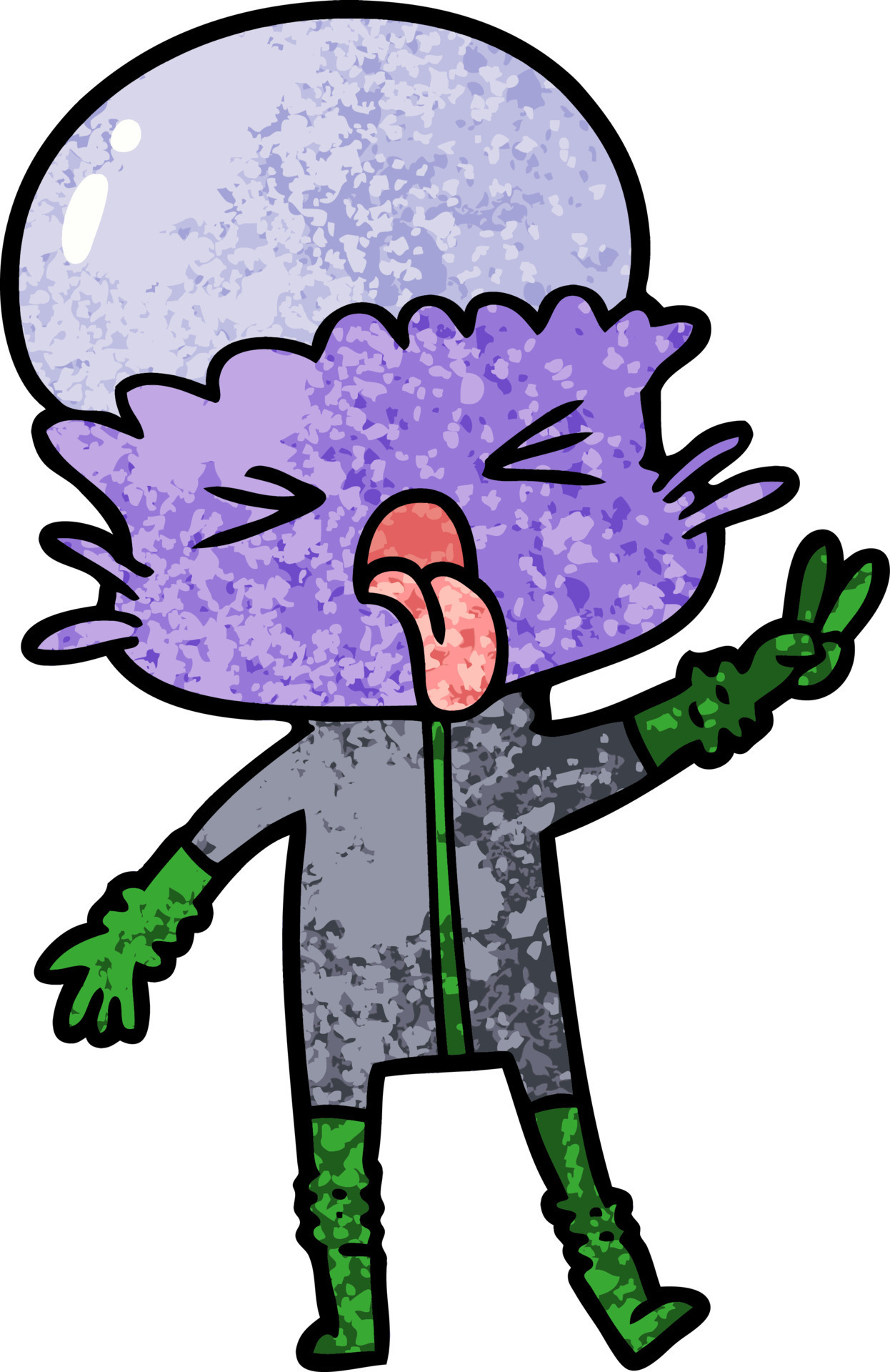 weird cartoon alien 12379630 Vector Art at Vecteezy