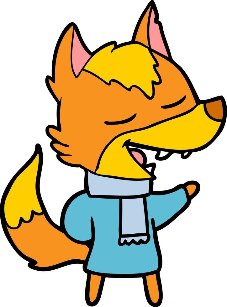 fox cartoon character vector