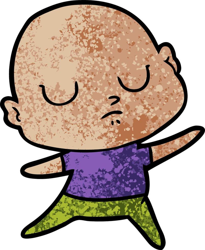 cartoon bald man vector
