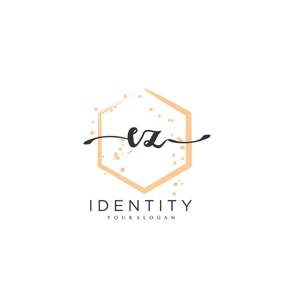 EZ Handwriting logo vector of initial signature, wedding, fashion, jewerly, boutique, floral and botanical with creative template for any company or business.