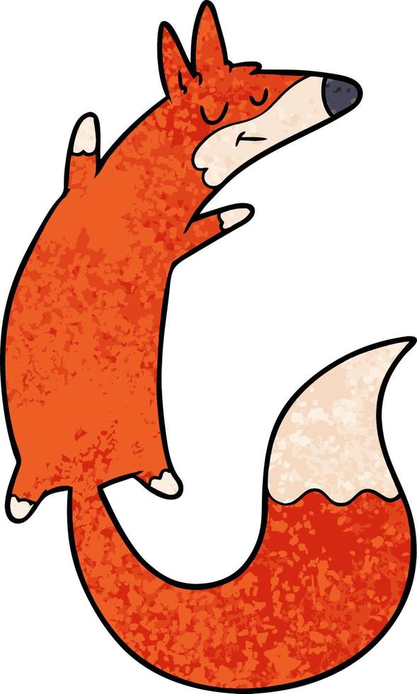 cartoon jumping fox vector