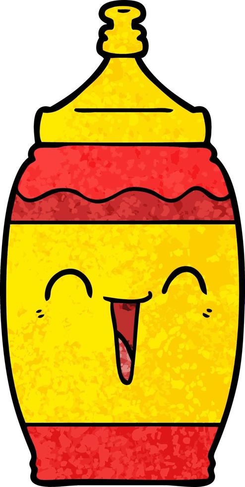 cartoon happy sports drink vector