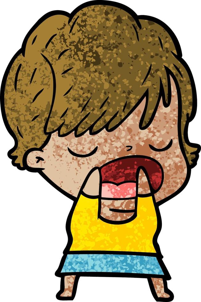 cartoon woman talking vector