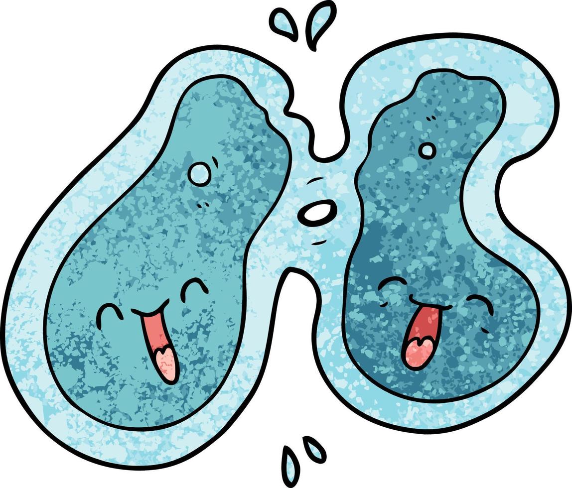 cartoon cell dividing vector