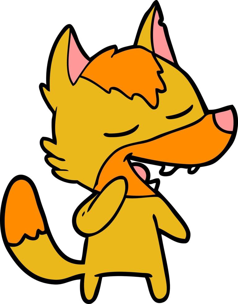 fox cartoon character vector