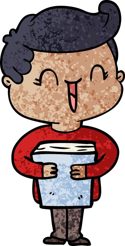 cartoon laughing boy vector
