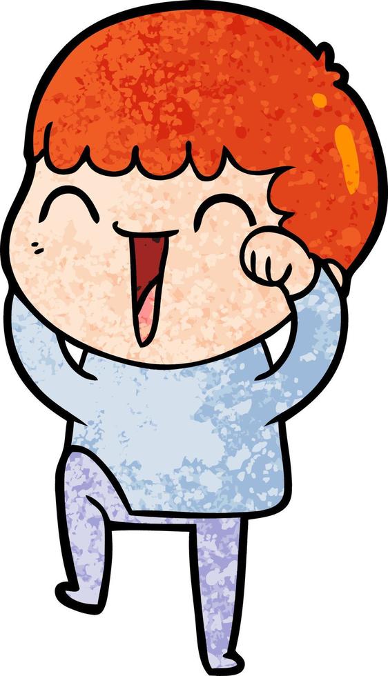 cartoon happy man vector