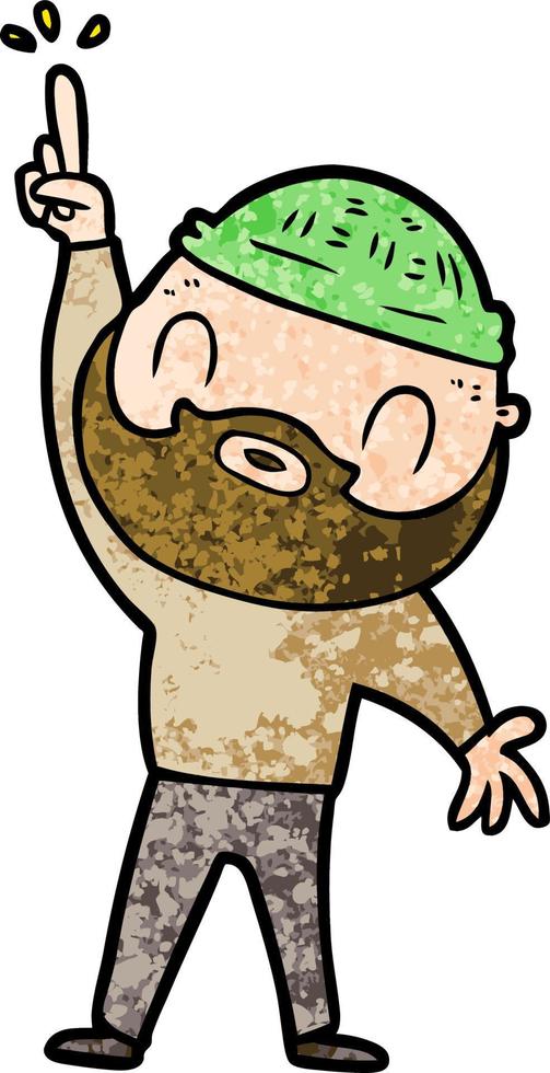 cartoon bearded man vector