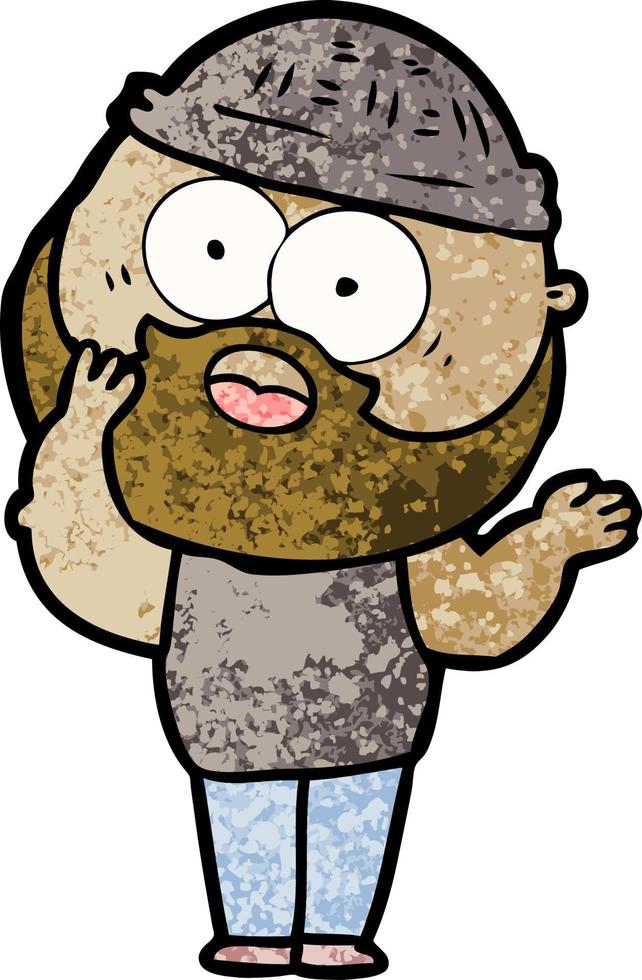 cartoon bearded man vector