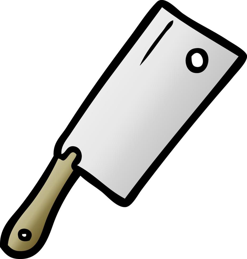 cartoon meat cleaver vector