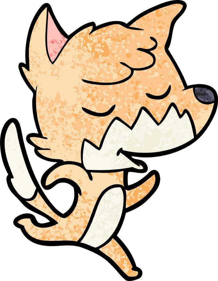 friendly cartoon fox vector