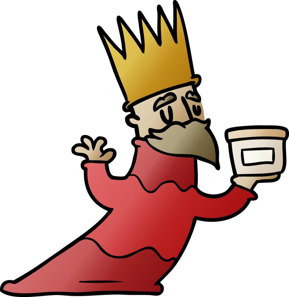 one of three wise men cartoon vector