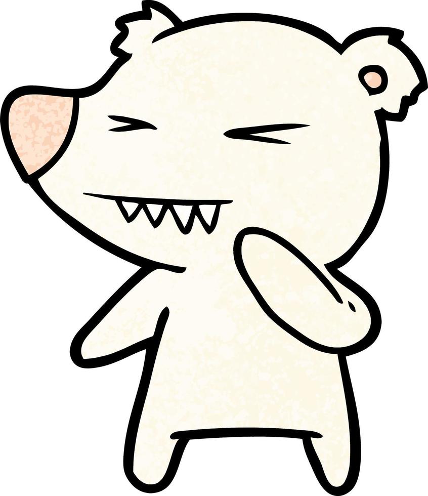 angry polar bear cartoon vector