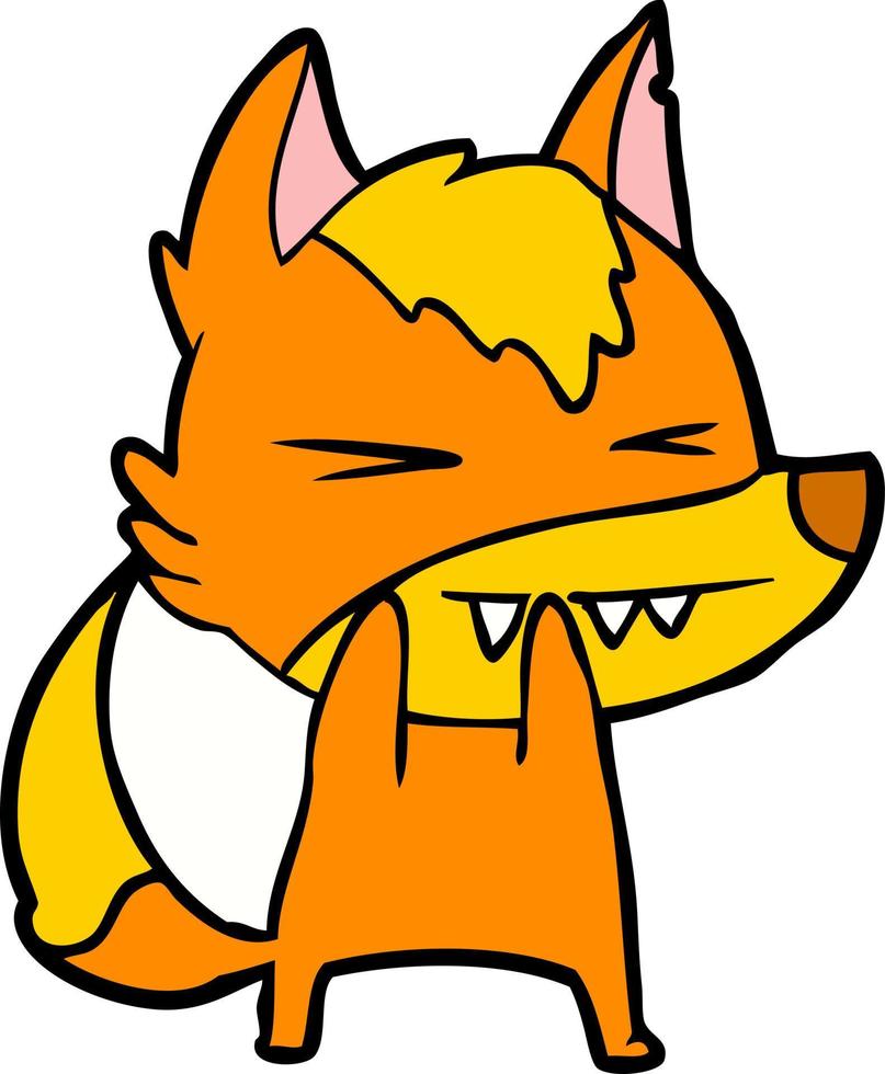 fox cartoon character vector