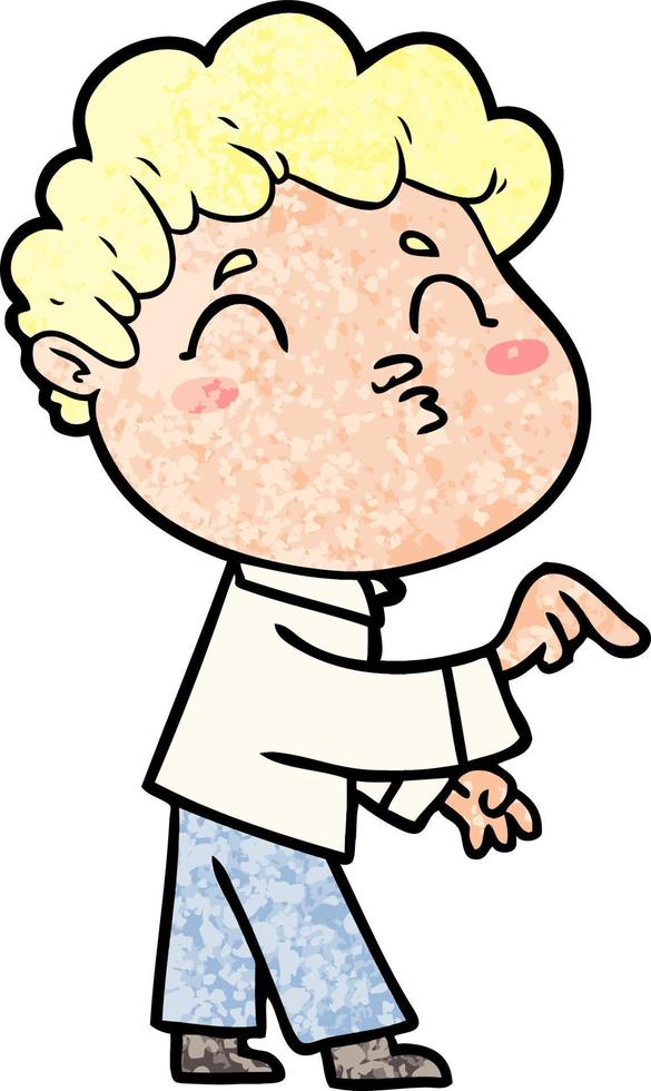 cartoon man pouting vector