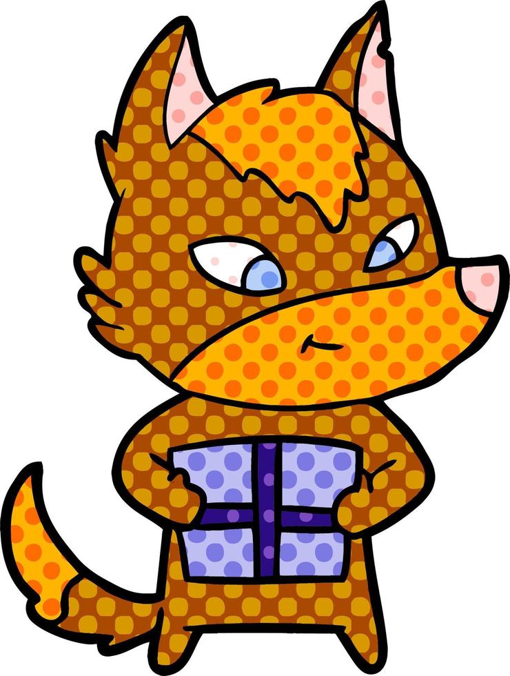 fox cartoon character vector