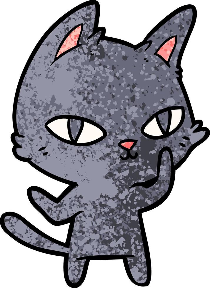 cartoon cat staring vector