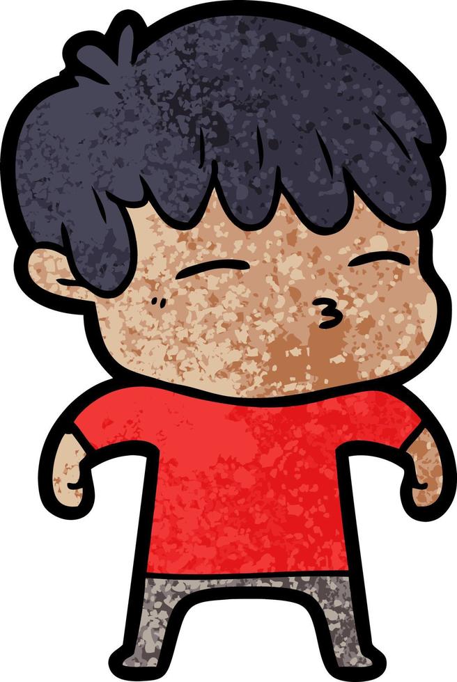 niño curioso de dibujos animados vector