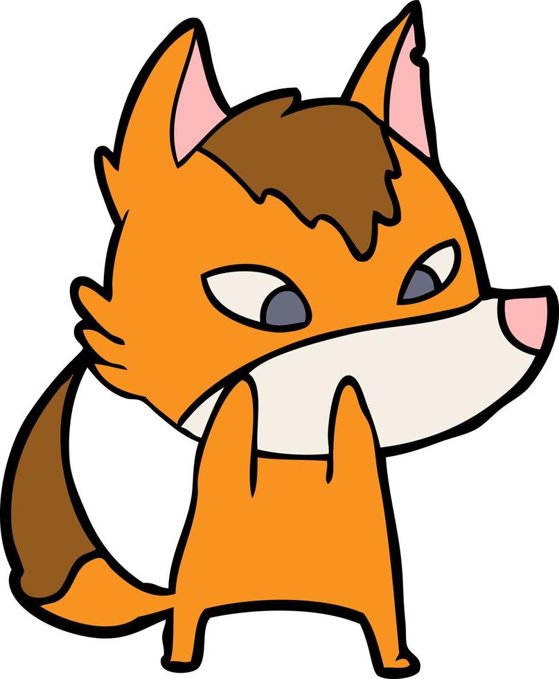 fox cartoon character vector