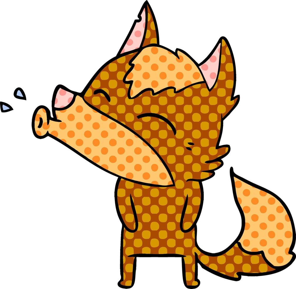 fox cartoon character vector