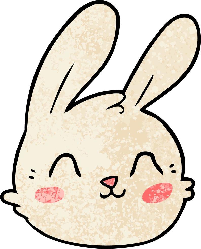 cartoon rabbit face vector