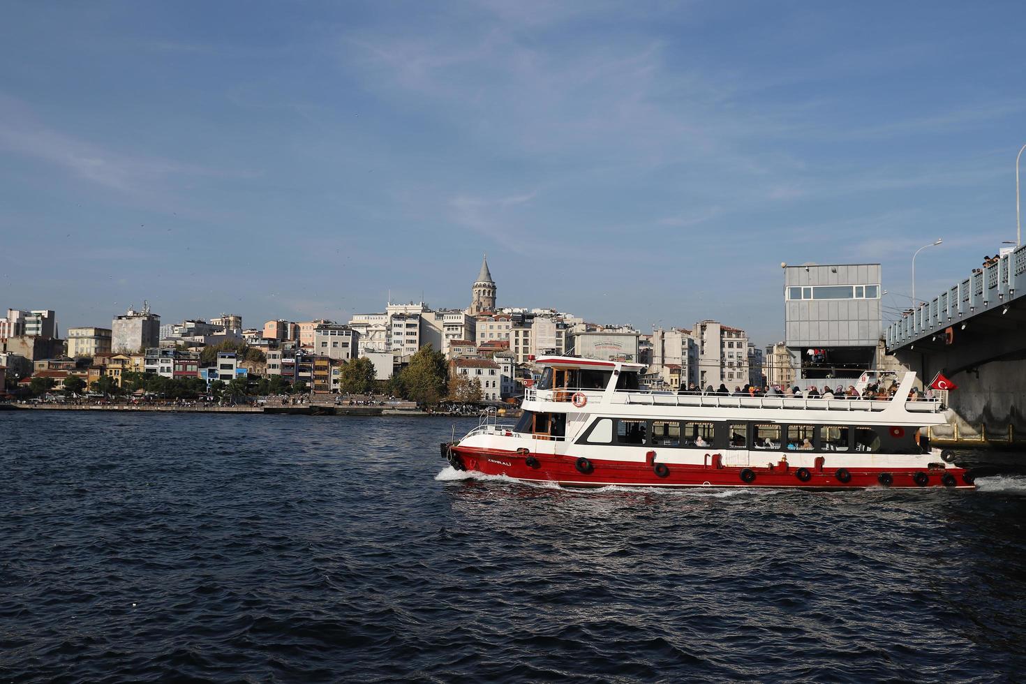 Ships in Halic, Istanbul, Turkey photo