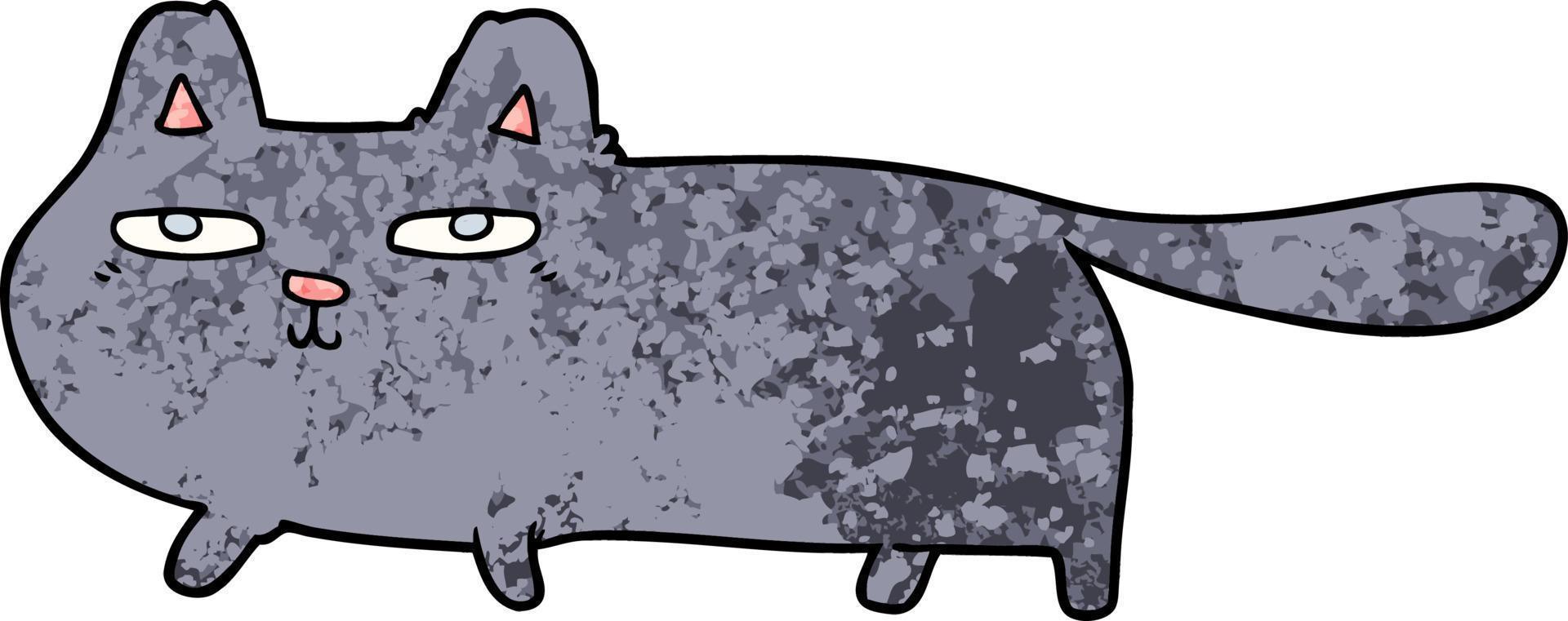 cartoon sly cat vector