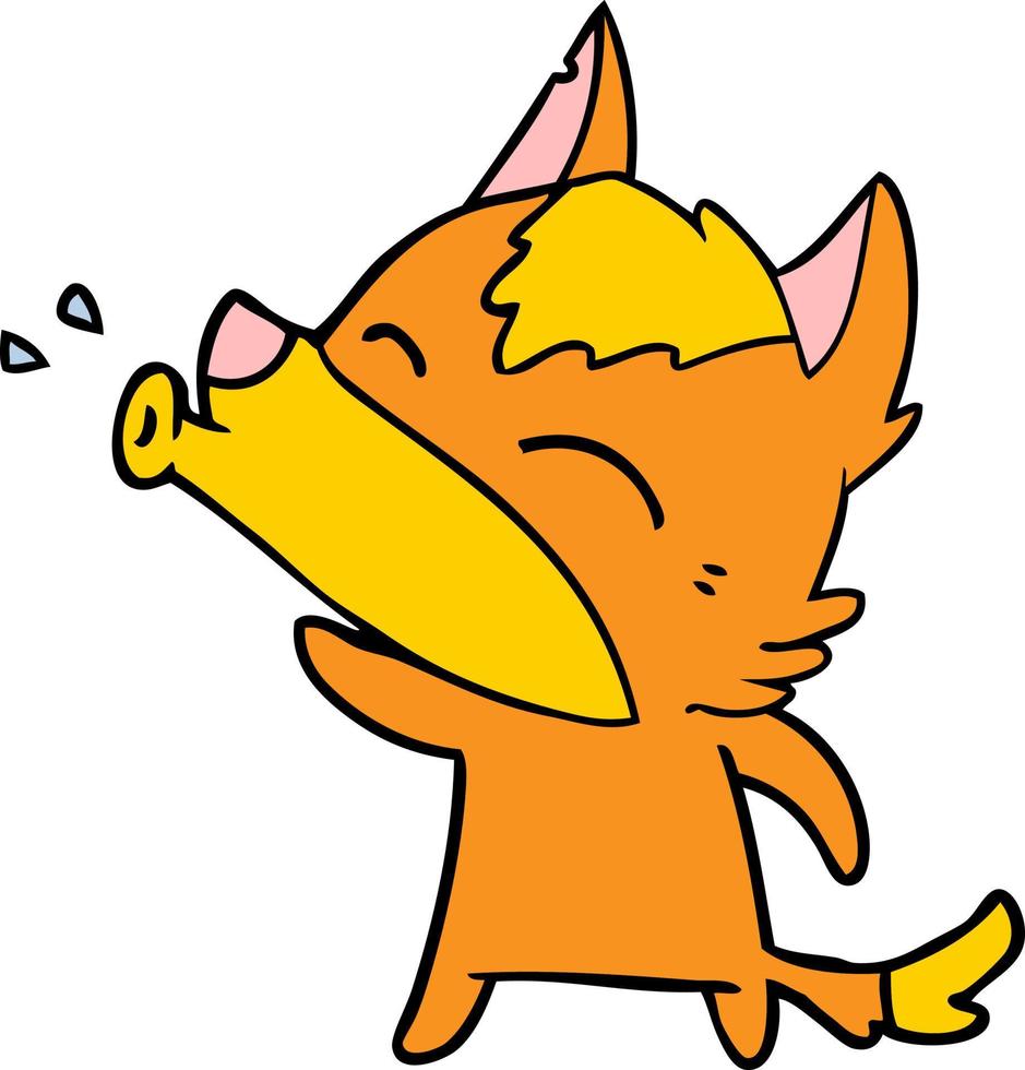 fox cartoon character vector