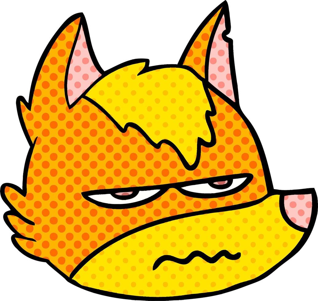 angry fox cartoon character vector