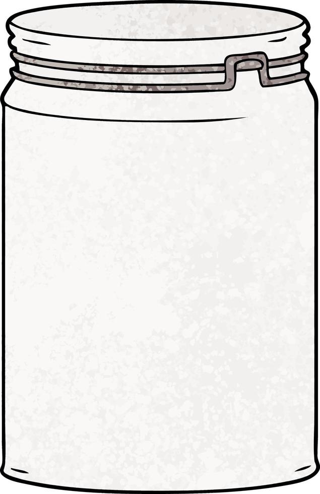cartoon empty glass jar vector