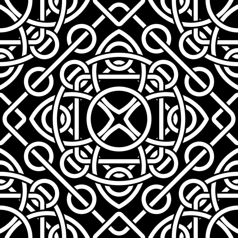 Blue Celtic Knots Seamless Pattern Background vector