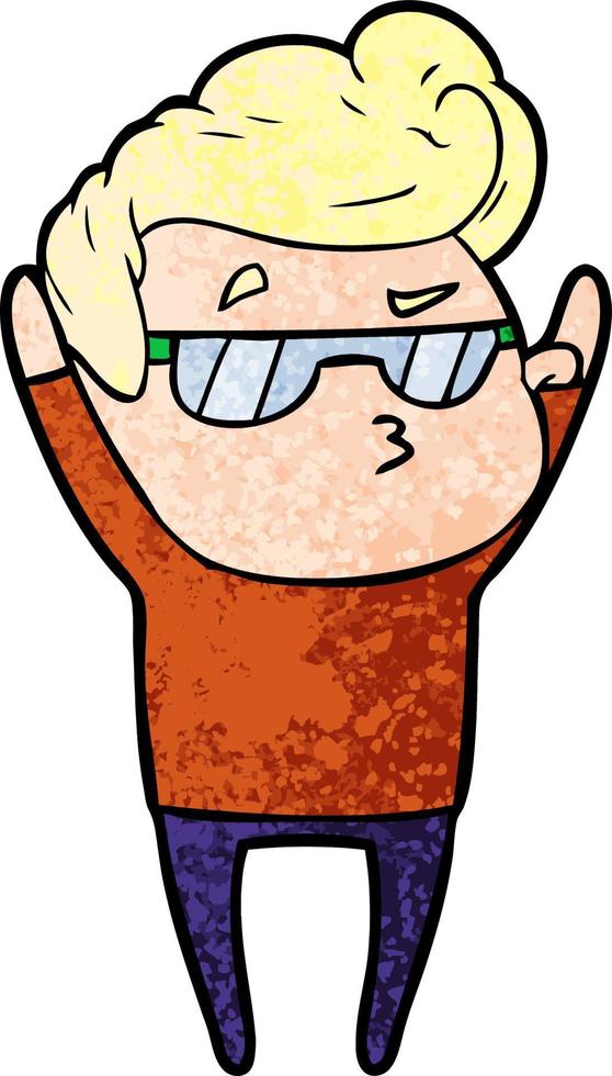 cartoon cool guy vector