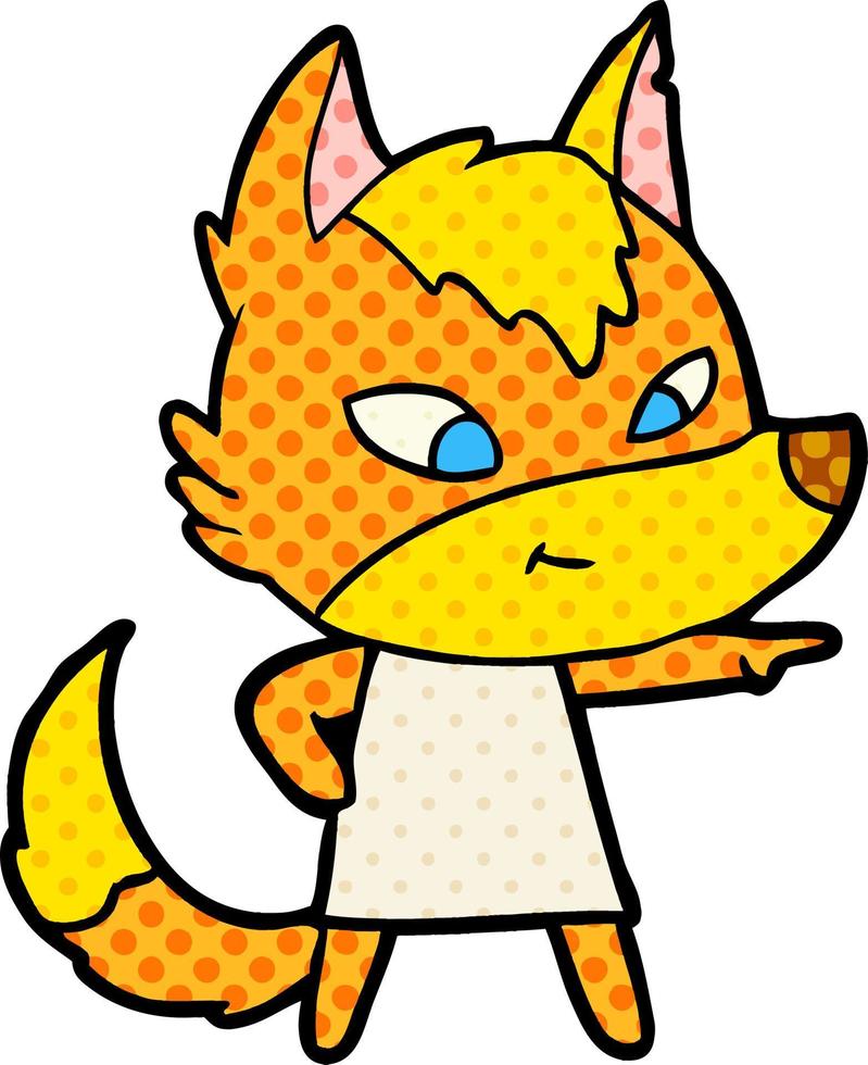 fox cartoon character vector