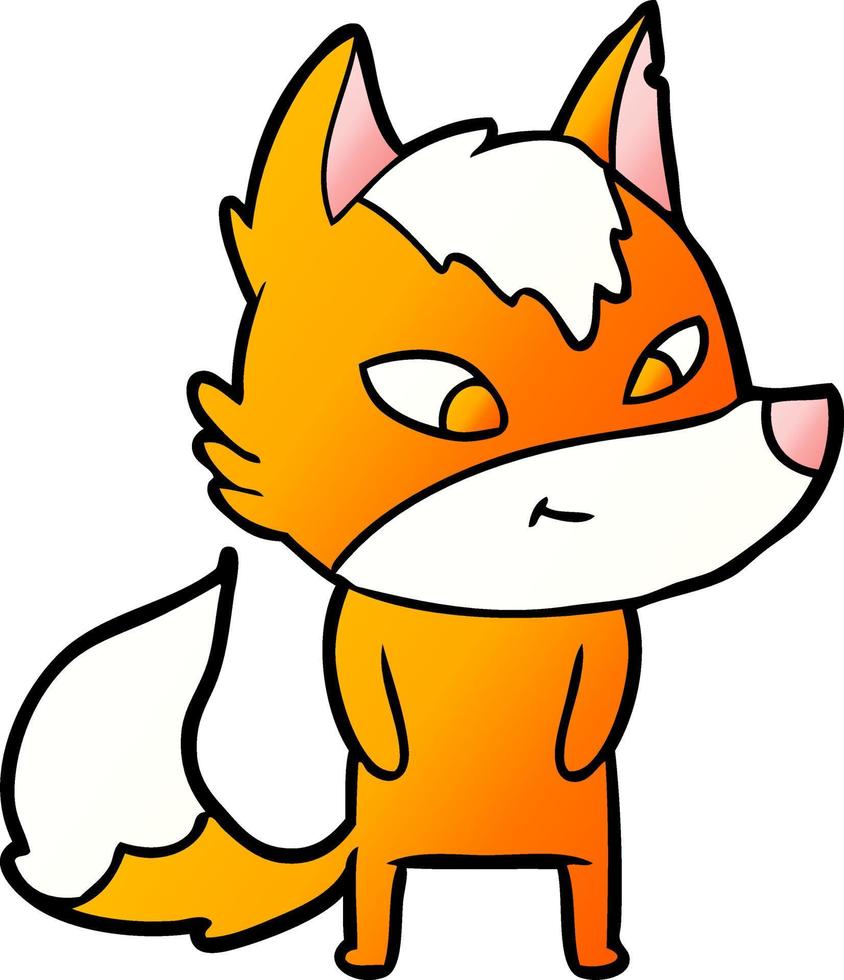 fox cartoon character vector