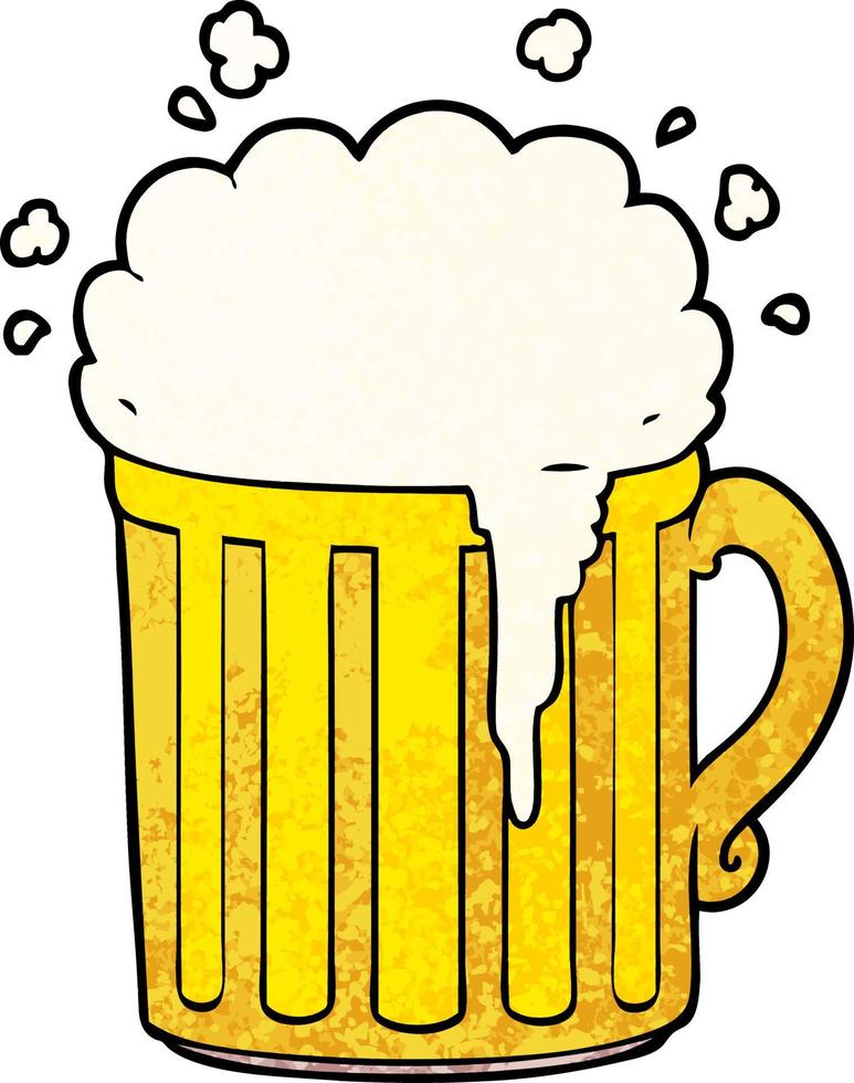 cartoon mug of beer vector