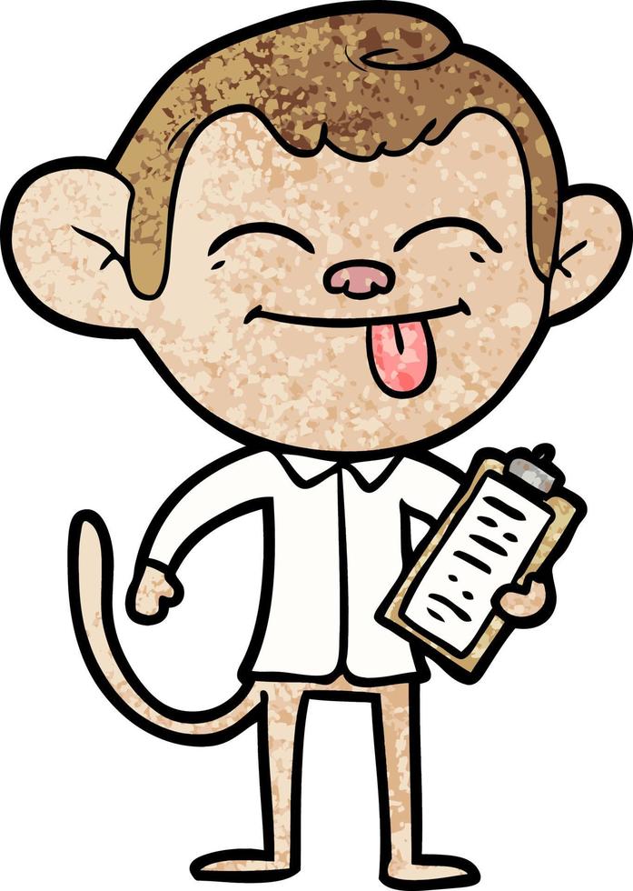 funny cartoon monkey vector