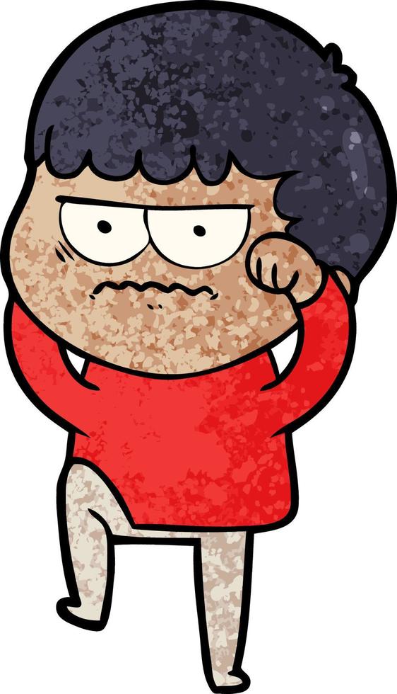 cartoon annoyed man vector