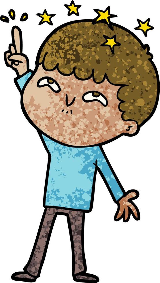 cartoon amazed boy vector
