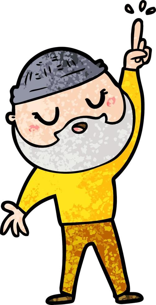 cartoon man with beard vector