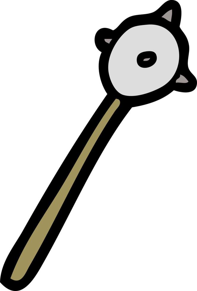 cartoon medieval mace vector