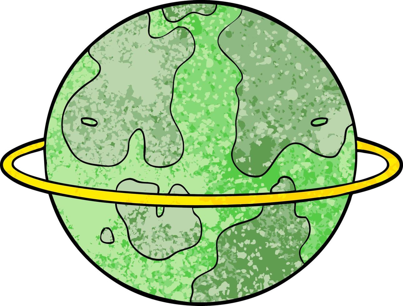 cartoon alien planet vector
